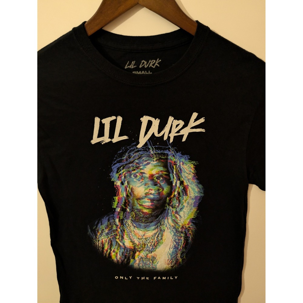 Lil Durk Shirt Mens Small Black Excellent OTF Graphic Tee Rap Hip Hop Streetwear